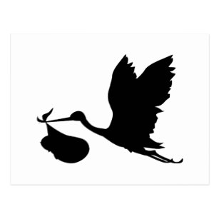 307x307 Stork Silhouette Postcards Zazzle