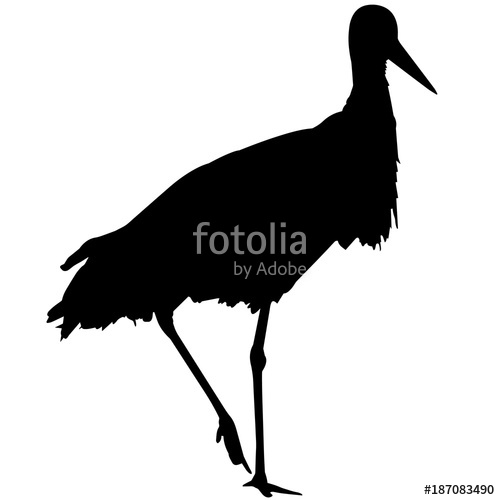 500x500 Stork Silhouette Vector Graphics Stock Image And Royalty Free
