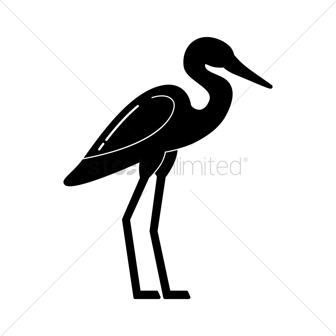 1300x1300 Stork Vector Image