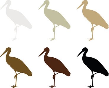 368x299 Storks Silhouette Stock Vectors