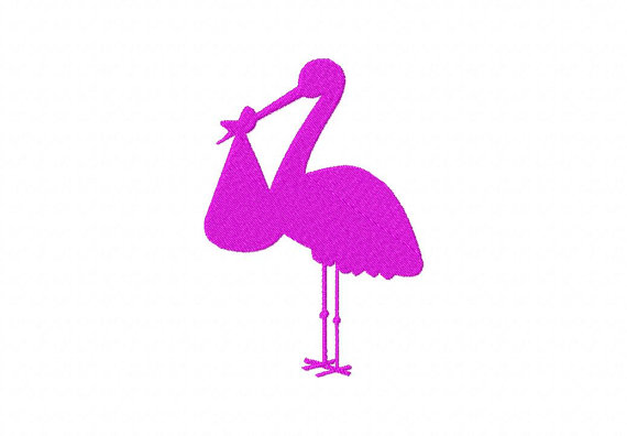 570x396 Instant Download Stork Silhouette Machine Embroidery Design