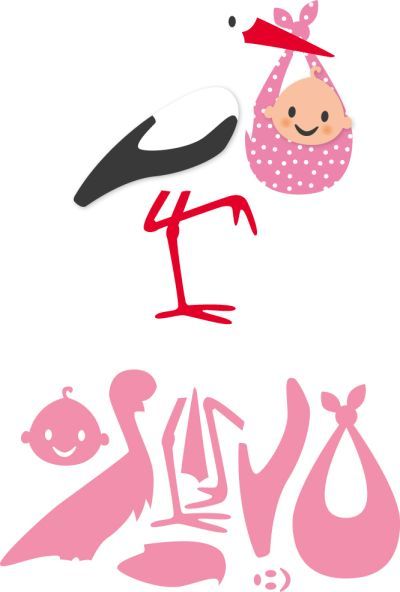 400x592 Col1420 Eline's Stork Silhouettes, Template