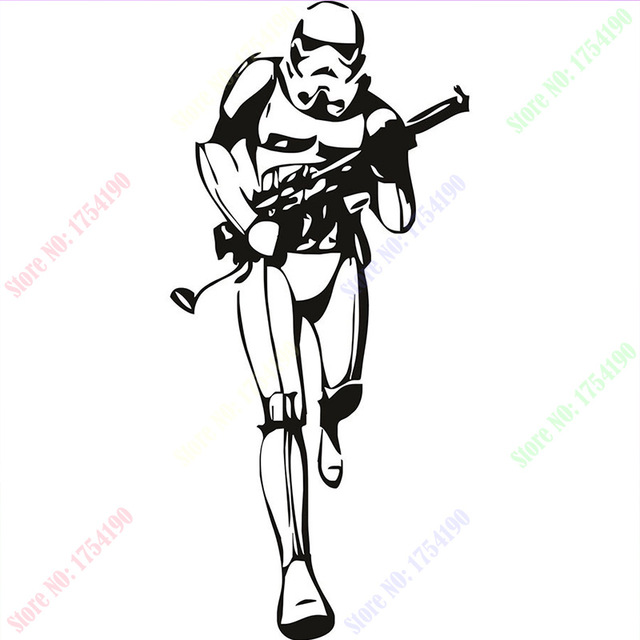 640x640 Star Wars Stormtrooper Wall Art Silhouette Vinyl Sticker Decal