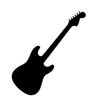 355x355 Guitar Stratocaster Silhouette Instrument Vinyl Wall