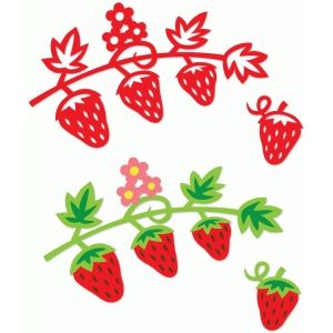 300x300 Luscious Strawberries Silhouette Design And Silhouette