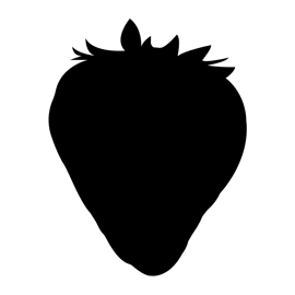 270x270 Strawberry Silhouette Stencil Free Stencil Gallery