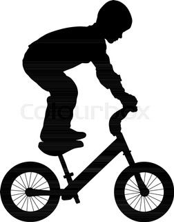 252x320 Tricks On Bicycle. Guy On Bike. Repent Of Bmx. Stock Vector