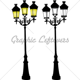 325x325 Retro Street Lamp And Lattern Gl Stock Images