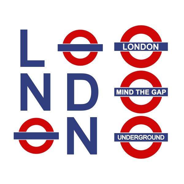 600x600 London Street Sign Cuttable Design Cut File. Vector, Clipart