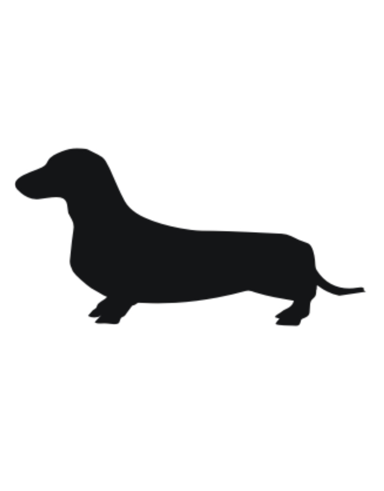 783x1000 Dachshund Silhouette Street Sign