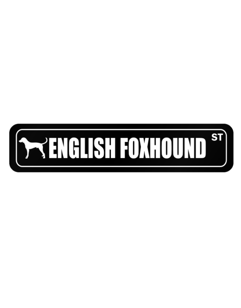 783x1000 English Foxhound Street Silhouette Street Sign