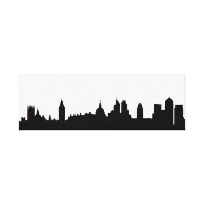 400x400 London Skyline Silhouette Cityscape Canvas Print London Skyline