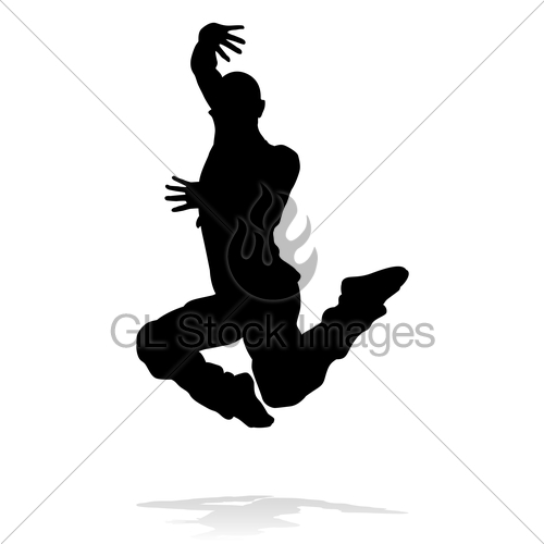 500x500 Street Dance Dancer Silhouette Gl Stock Images