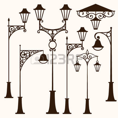 450x450 Street Light Clipart Vintage