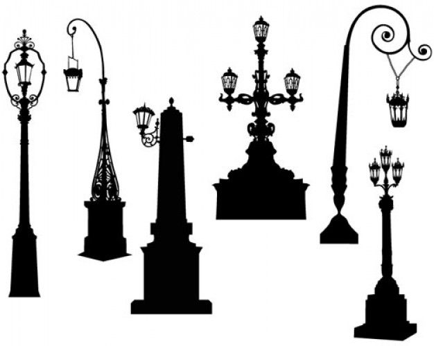 626x500 Clipart Silhouette Of Person On A Bench Near Street Lamp