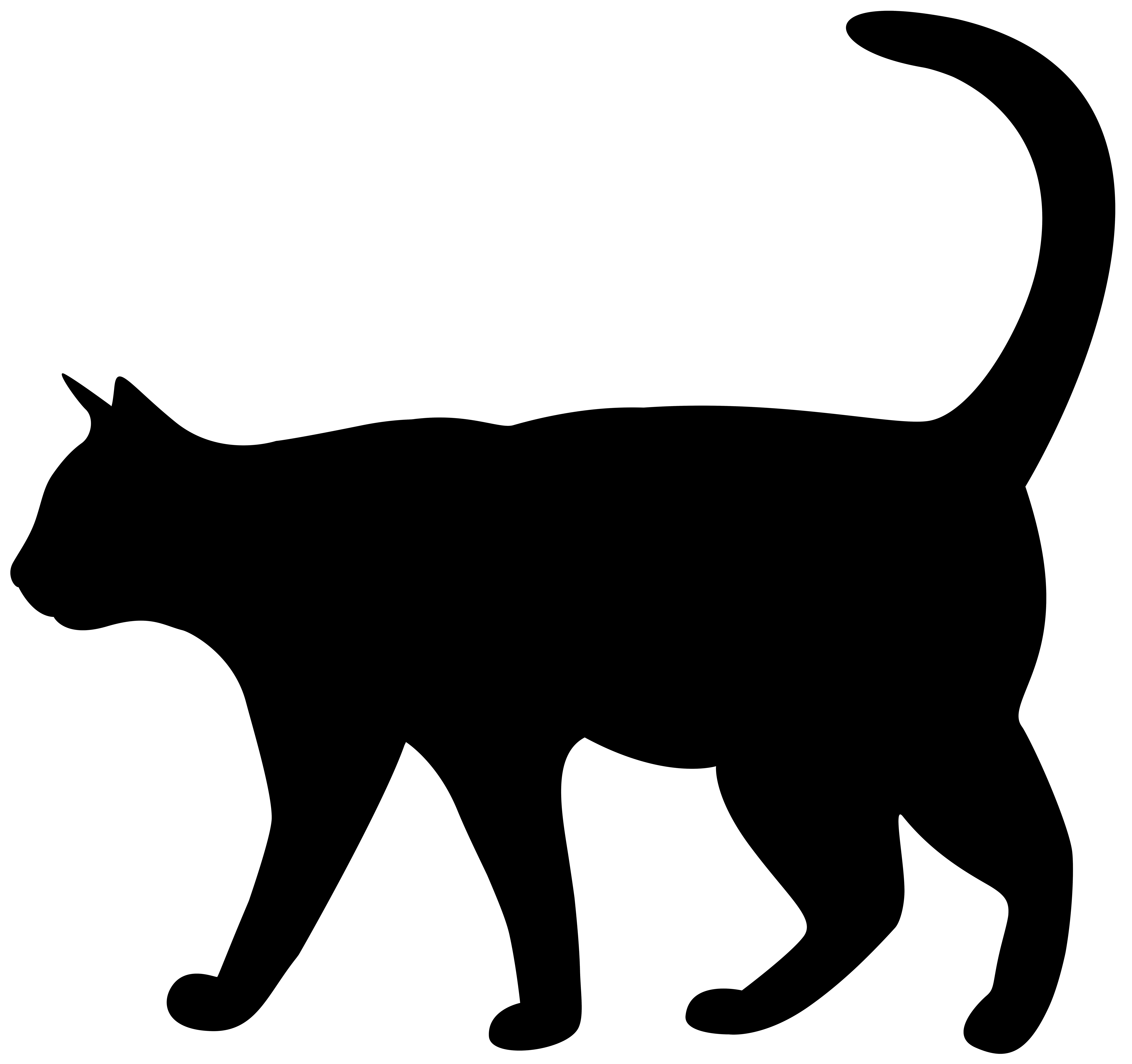 8000x7522 Silhouette Clipart Cat