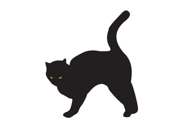 700x490 Black Cat Silhouette Vector.jpg Silhouette