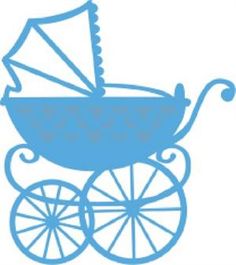 236x265 Blue Baby Carriage Clipart Silhouette