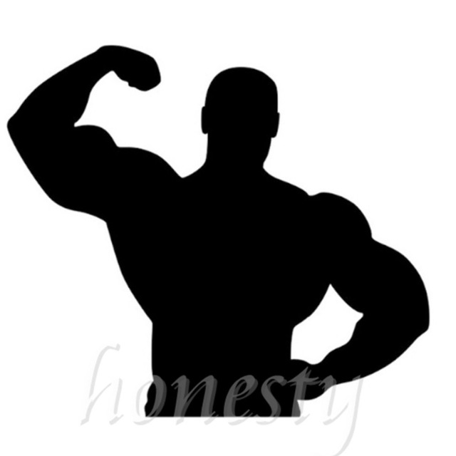 640x640 Strong Muscle Man Window Wall Door Glass Home Car Sticker Laptop