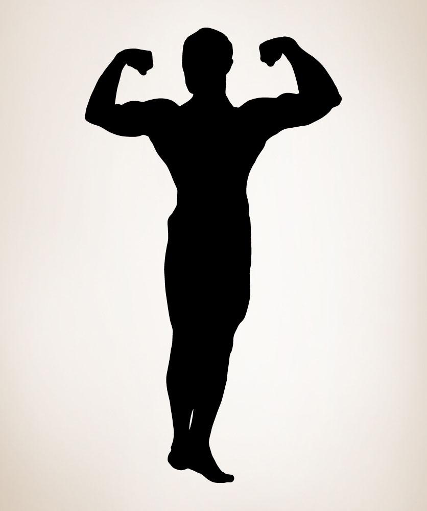 836x1000 Vinyl Wall Decal Sticker Strong Man Pose