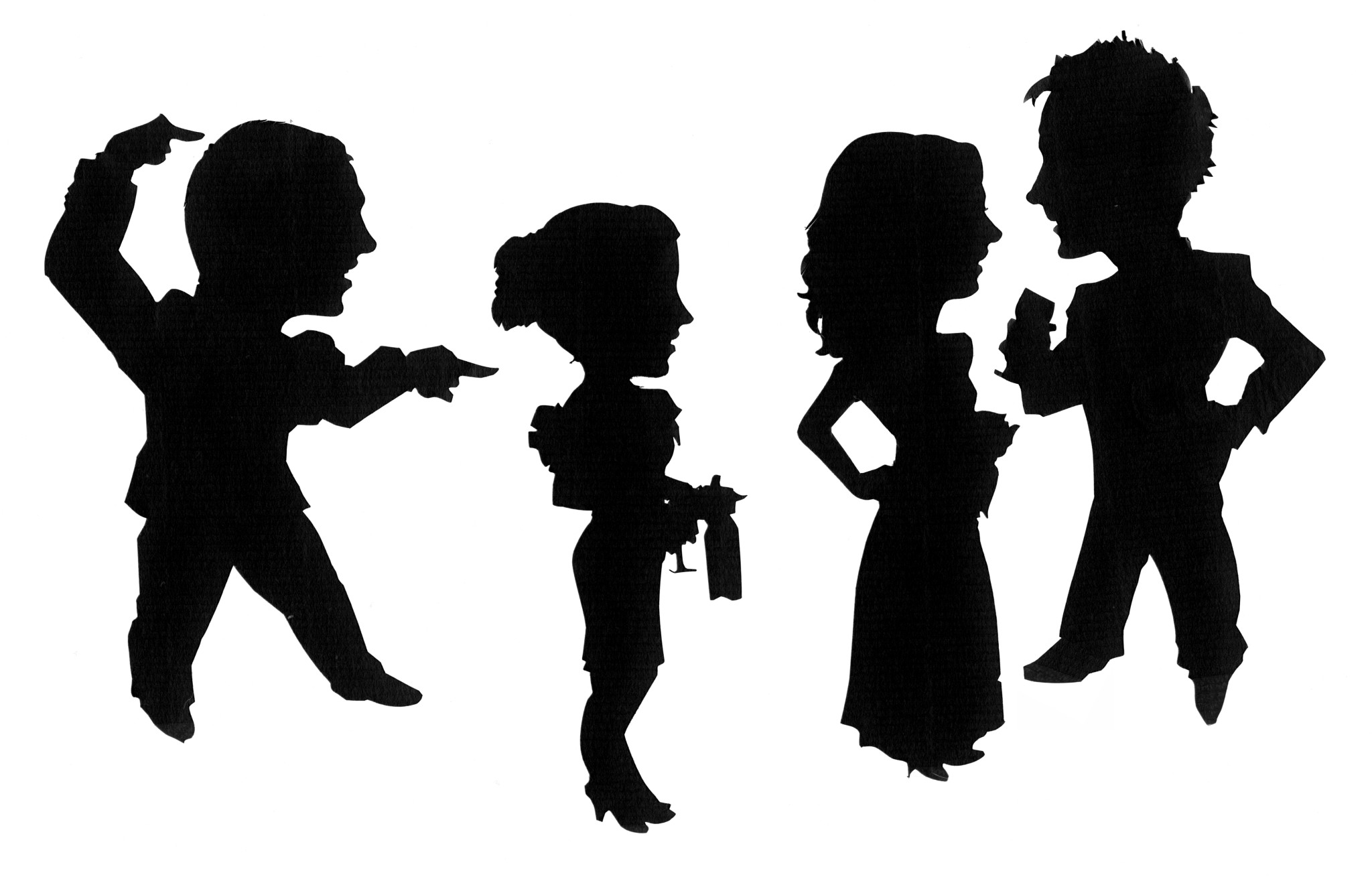 2048x1312 Student Caricature Silhouettes