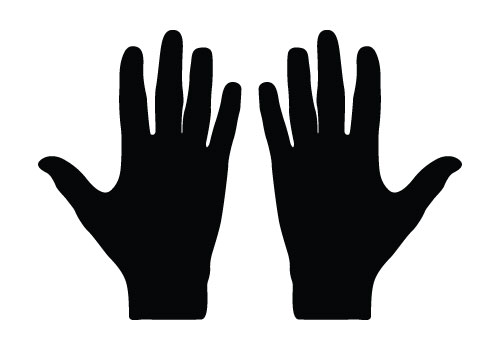 500x350 Silhouette Clipart Hand