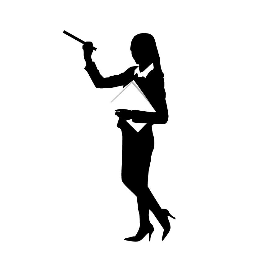 900x900 Business Woman Silhouette Clipart