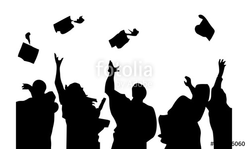 500x300 Graduation Students Silhouettes Stock Image And Royalty Free