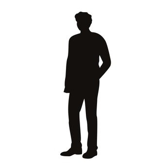 340x340 Free Silhouette Vector Icon, An Illustration