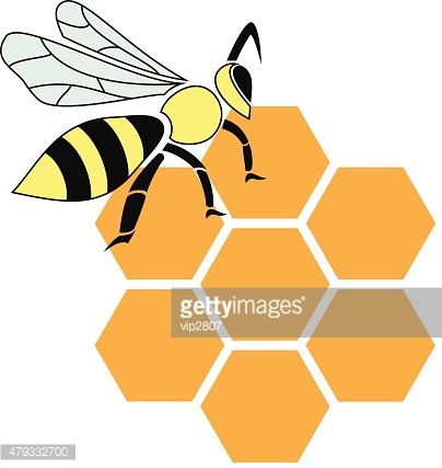 404x427 Stylized Silhouette Of A Bee On Light Background Premium Clipart