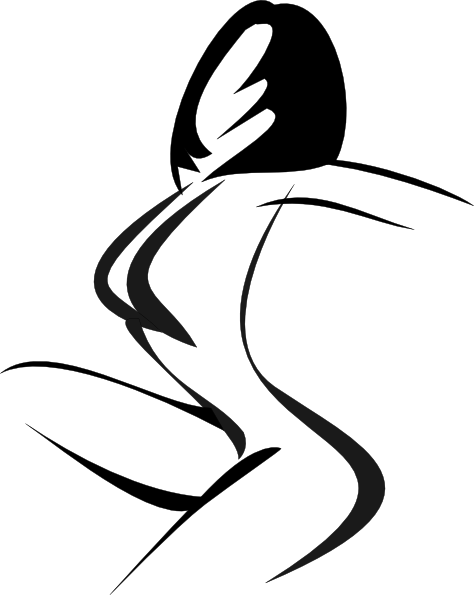 474x595 Stylized Woman Silhouette Clip Art