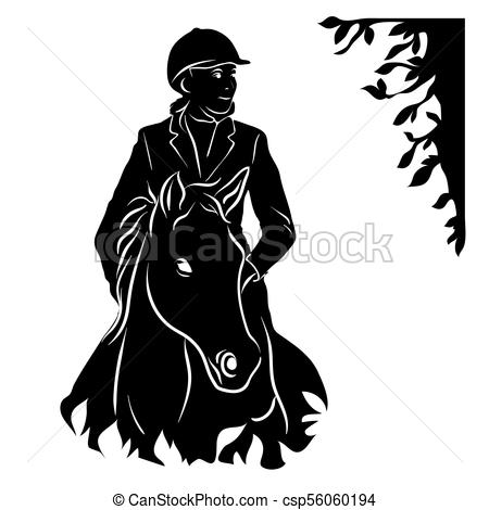 450x470 Stylized Silhouette Of Horse With Beautiful Hairdond