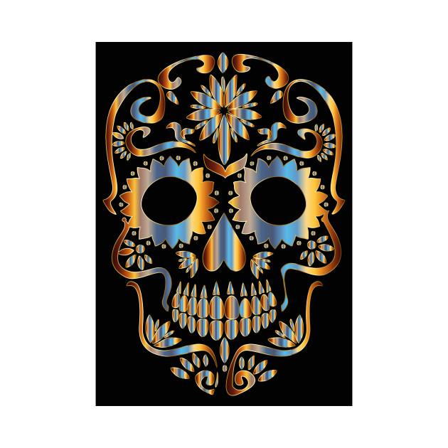 630x630 Limited Edition. Exclusive Chromatic Sugar Skull Silhouette 2