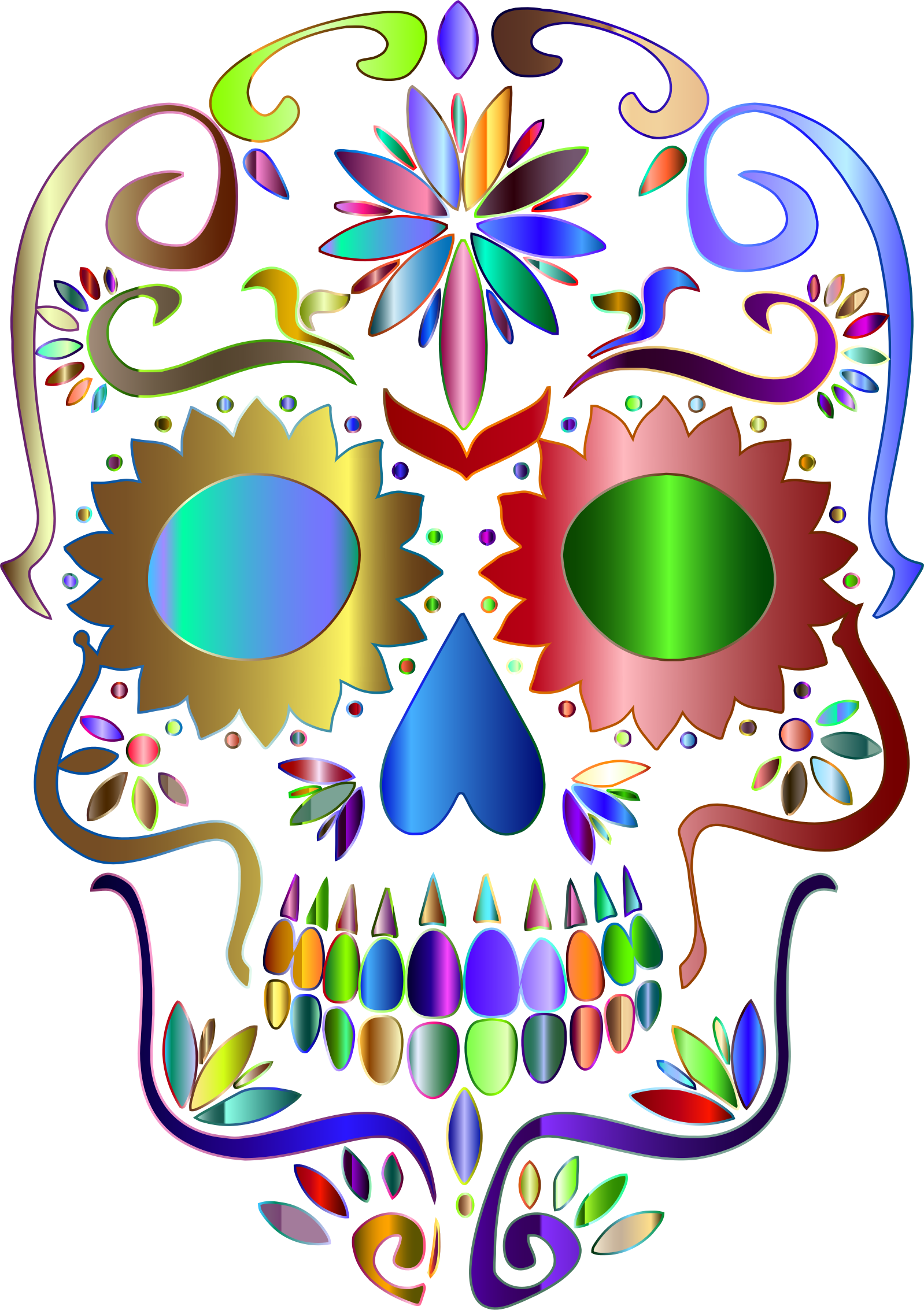 Sugar Skull Silhouette At Getdrawings Free Download 8472