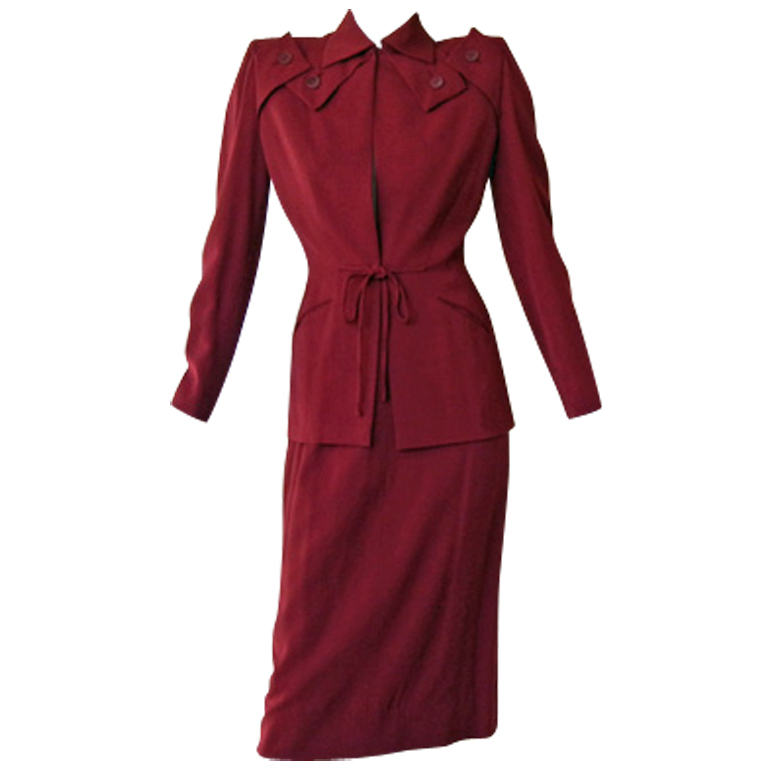 768x768 Adrian 1940's Iconic Silhouette Suit Silhouette, 1940s And Vintage