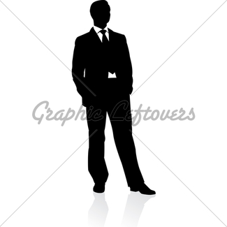 325x325 Silhouette Of Man In Suit Gl Stock Images