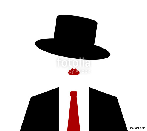 500x448 Woman Wearing Suit And Tie With Top Hat Stock Image And Royalty