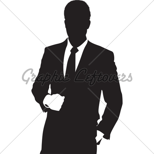 500x500 Men Suit Silhouette Clipart