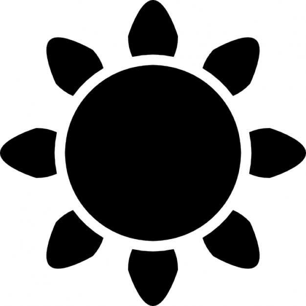 626x626 Sun With Rays Silhouette Icons Free Download