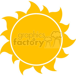 300x300 Royalty Free 10258 Yellow Silhouette Sun Vector Illustration