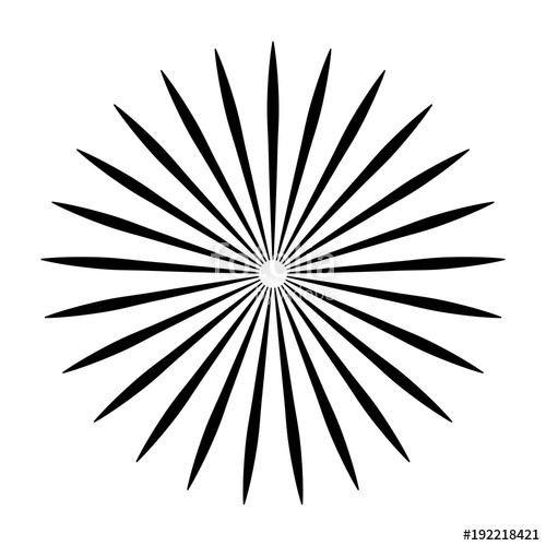 500x500 Abstract, Simple, Black Disksun Silhouette Illustration Stock