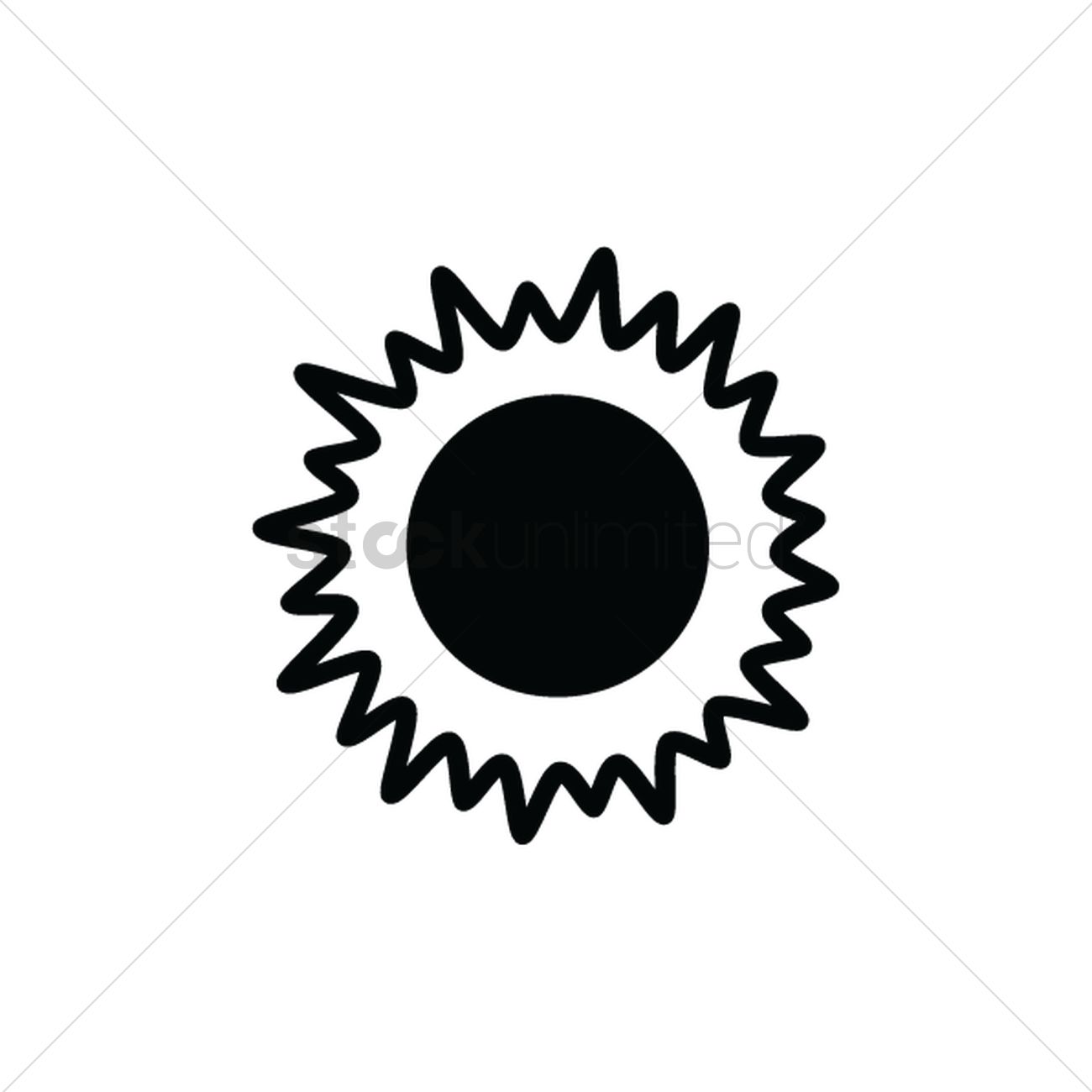 1300x1300 Sun Silhouette Vector Image