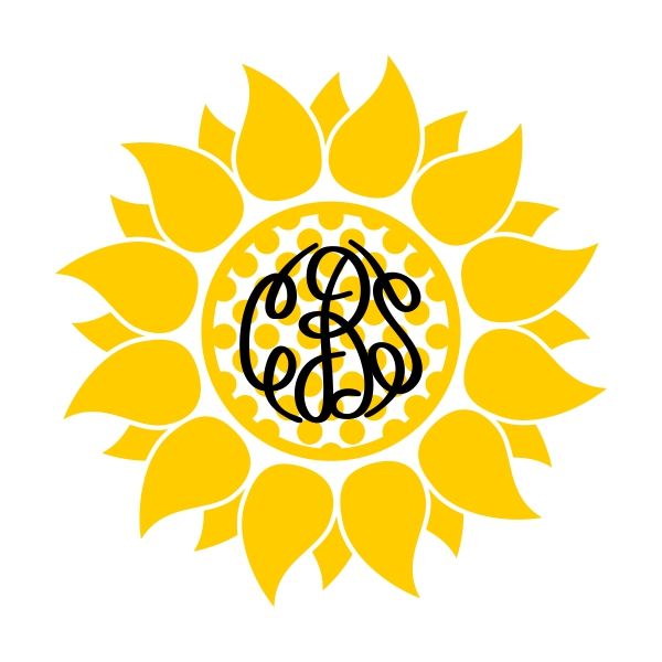 600x600 Sunflower Silhouette