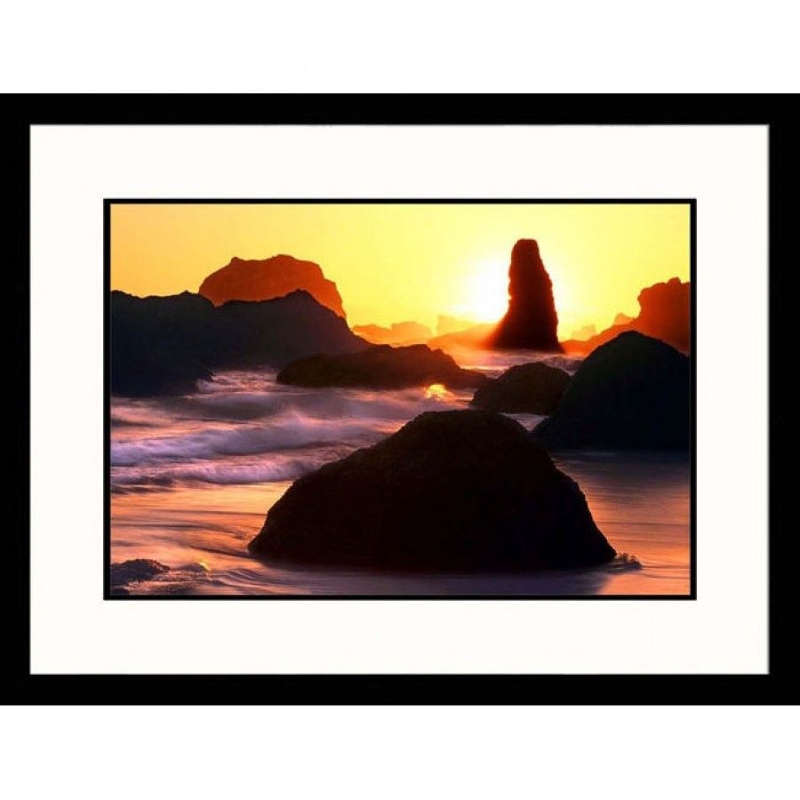 900x900 Great American Picture Bandon Beach Sunset Framed Photograph