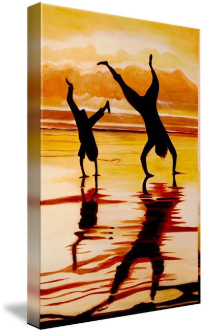 397x650 Silhouette Beach Shadows