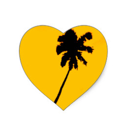 260x260 Yellow Sunset Beach Hawaii Sky Stickers Zazzle