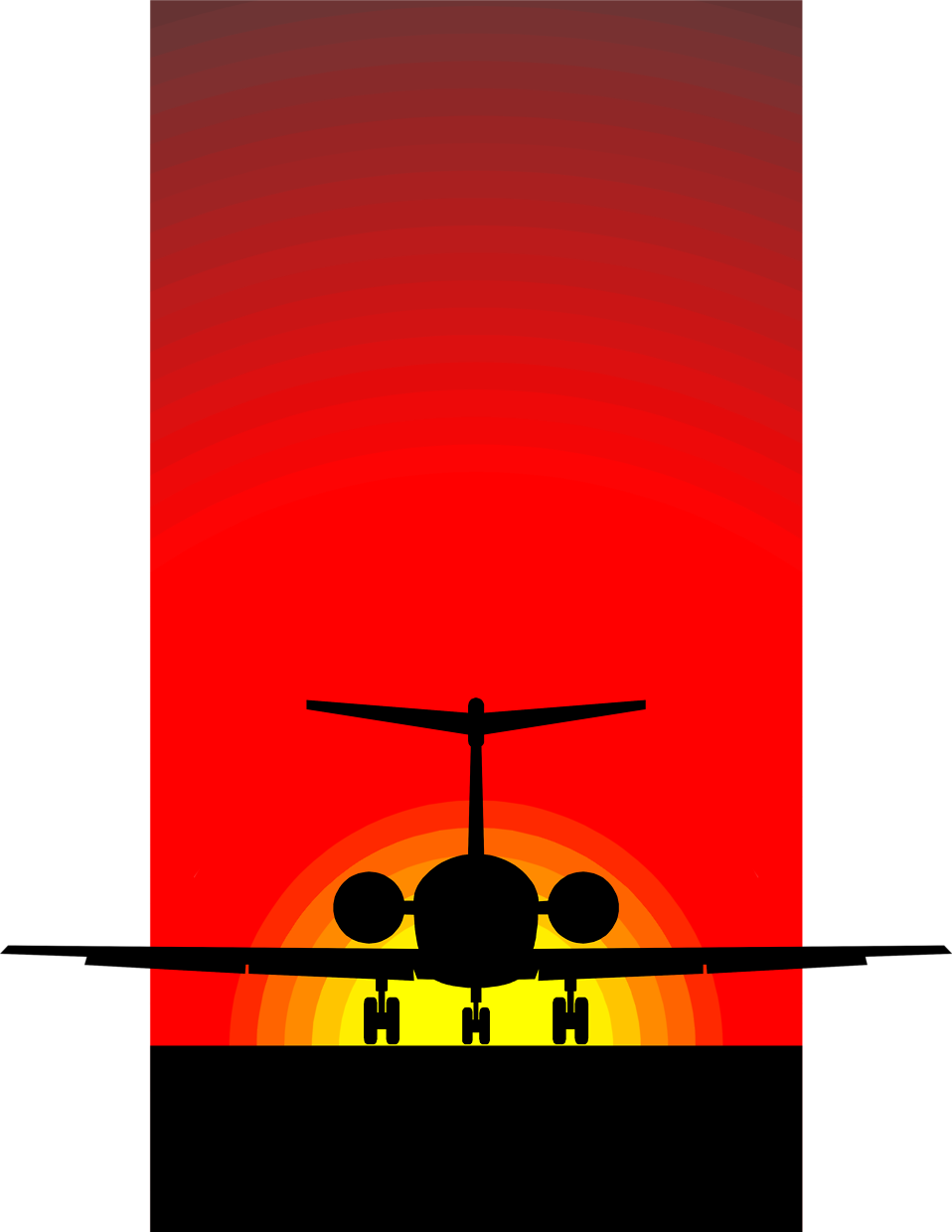 958x1240 Airplane Free Stock Photo Illustration A Silhouette