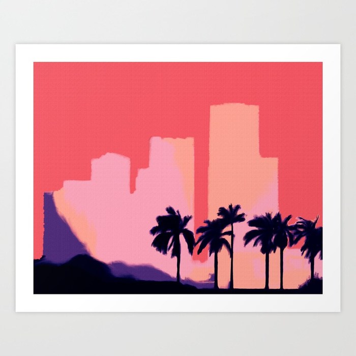 700x700 Sunset Time In Miami Art Print By Jirkasvetlik Society6