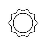 160x160 Sunny Sun Abstract Sunshine Silhouette Icon. Isolated And Flat