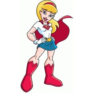 300x300 Silhouette Design Store Supergirl Standing Free Svg